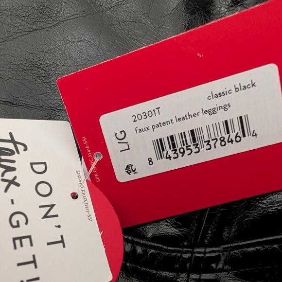 Spanx Faux Patent Leather Leggings Large Tall - Picture 14 of 14